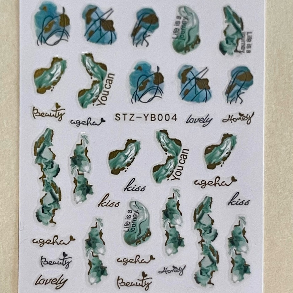 Colorful Marble Style Nail Sticker Set - Picture 13 of 16